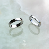 For Couple-Simple Birthstone Couple Ring